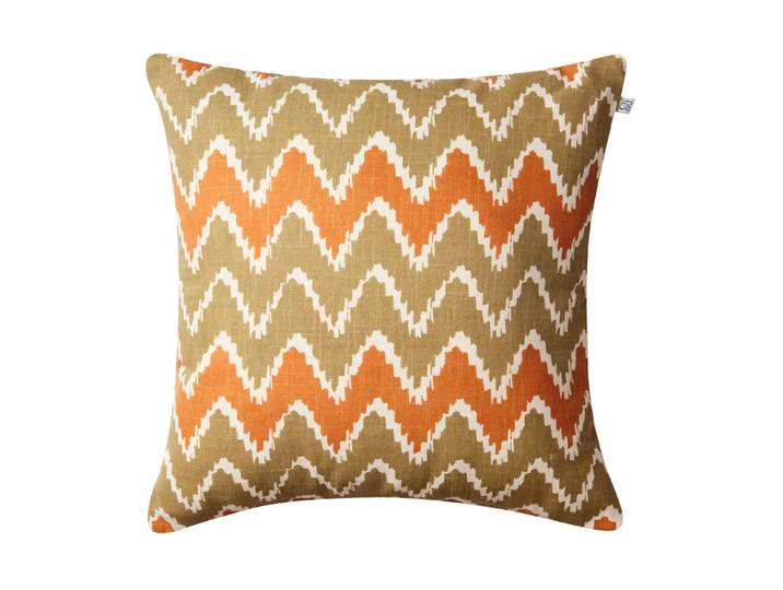 Chhatwal & Jonsson Coussin d extérieur Ikat Bangalore 50x50 cm Beige-apricot orange'