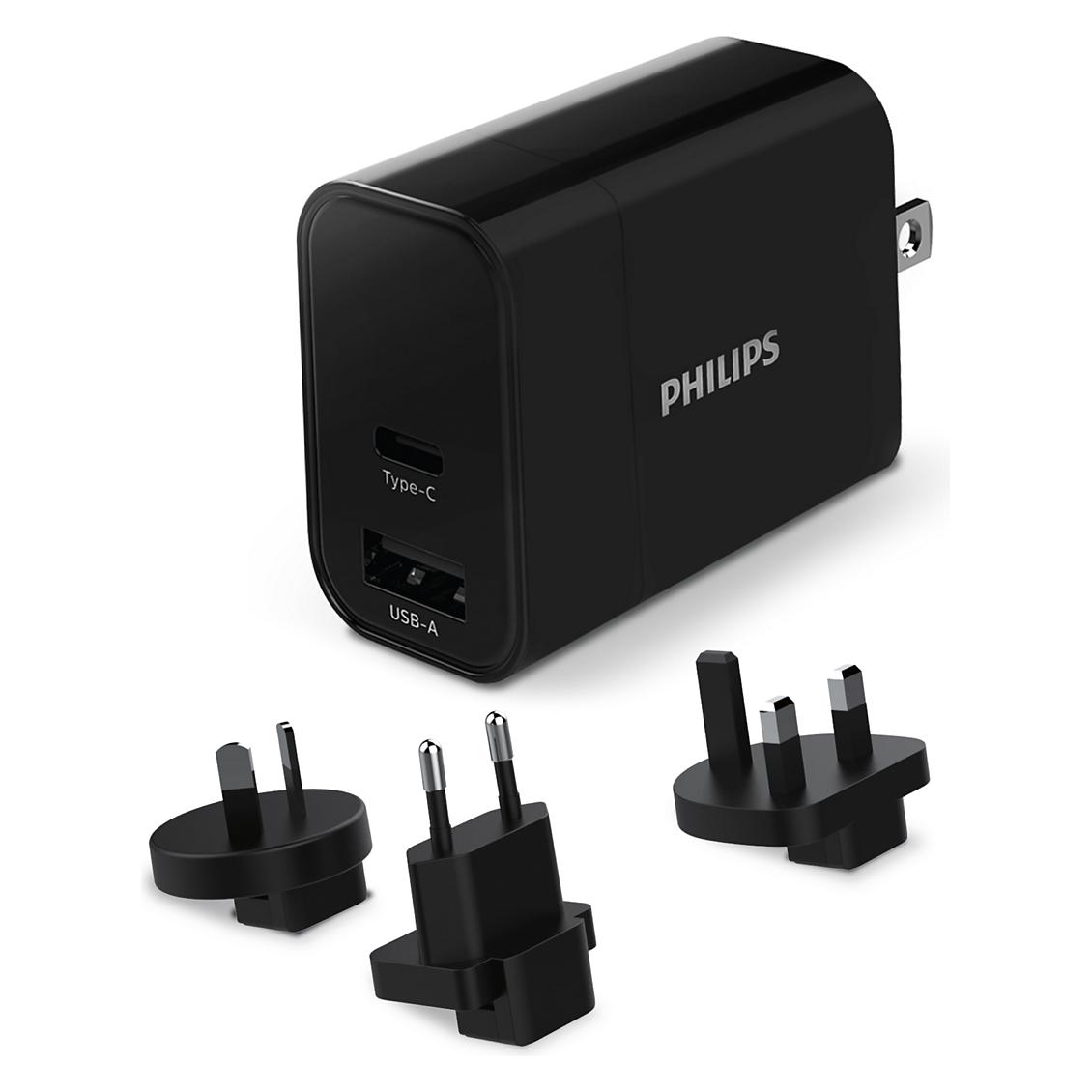 Philips Travel charger 230V DLP2621T04 (30 W, 2 Ports) (489522911991)