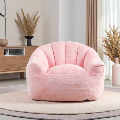 Memory Foam Bean Bag Sofa Chair with Armrests, Removable Washable Cover & Non-Slip Bottom, Comfy Lazy Floor Lounge Seat