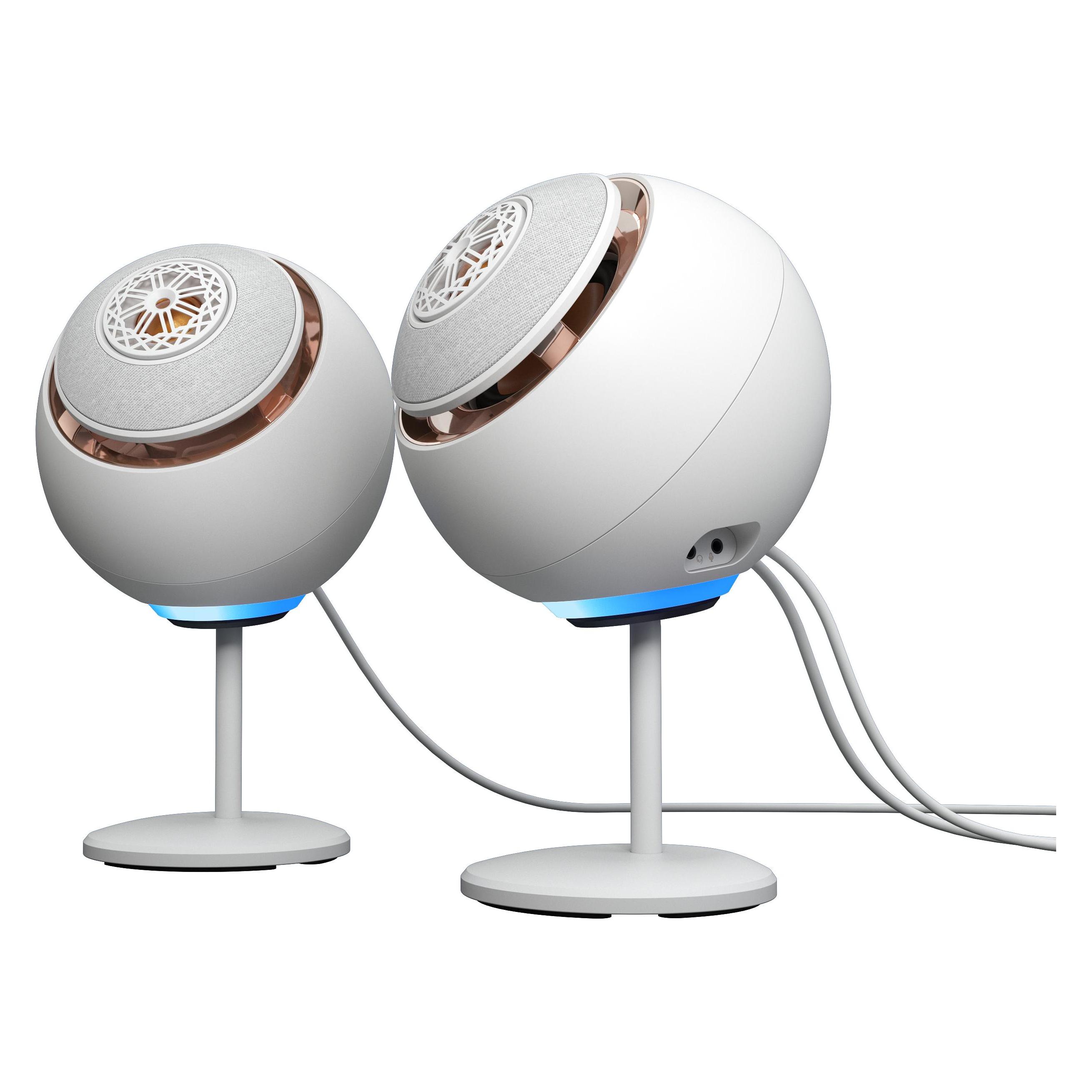 Creative Pebble Nova, Premium 2.0-Lautsprecher, Bluetooth 5.3, USB, 3,5mm Stereoklinke, weiss (51MF1720AA001)