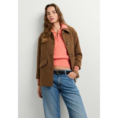 Wintermantel PEPE JEANS "Wintermantel LORI", Damen, Gr. L, braun (tan braun), 68% Polyester, 30% Wolle, 2% Acryl, Mäntel Wintermantel