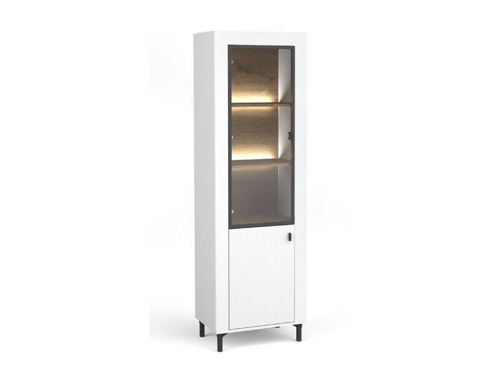 99rooms Vitrine Kossa (Standvitrine, Wohnmöbel) Modern Design, Soft-Close-Funktion, wahlweise mit LED-Beleuchtung