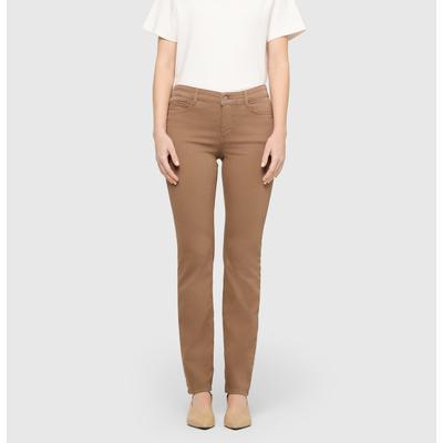 Slim-fit-Jeans MAC "DREAM", Damen, Gr. 42, Länge 30, braun (light cognac), Denim/Jeans, Obermaterial: 88% Baumwolle, 8% Elastomultiester, 4% Elasthan, slim fit lang, Jeans Slim-fit-Jeans, sehr elastisches Material
