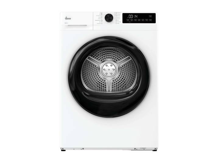 HOOVER Wärmepumpentrockner HPGDL 8N2B-84 , Energieeffizienz: D, weiß, B:59,5cm H:85cm T:59cm, Trockner, AI Smart Move: Verhindert das Verknoten der Wäsche, Wärmepumpentrockner