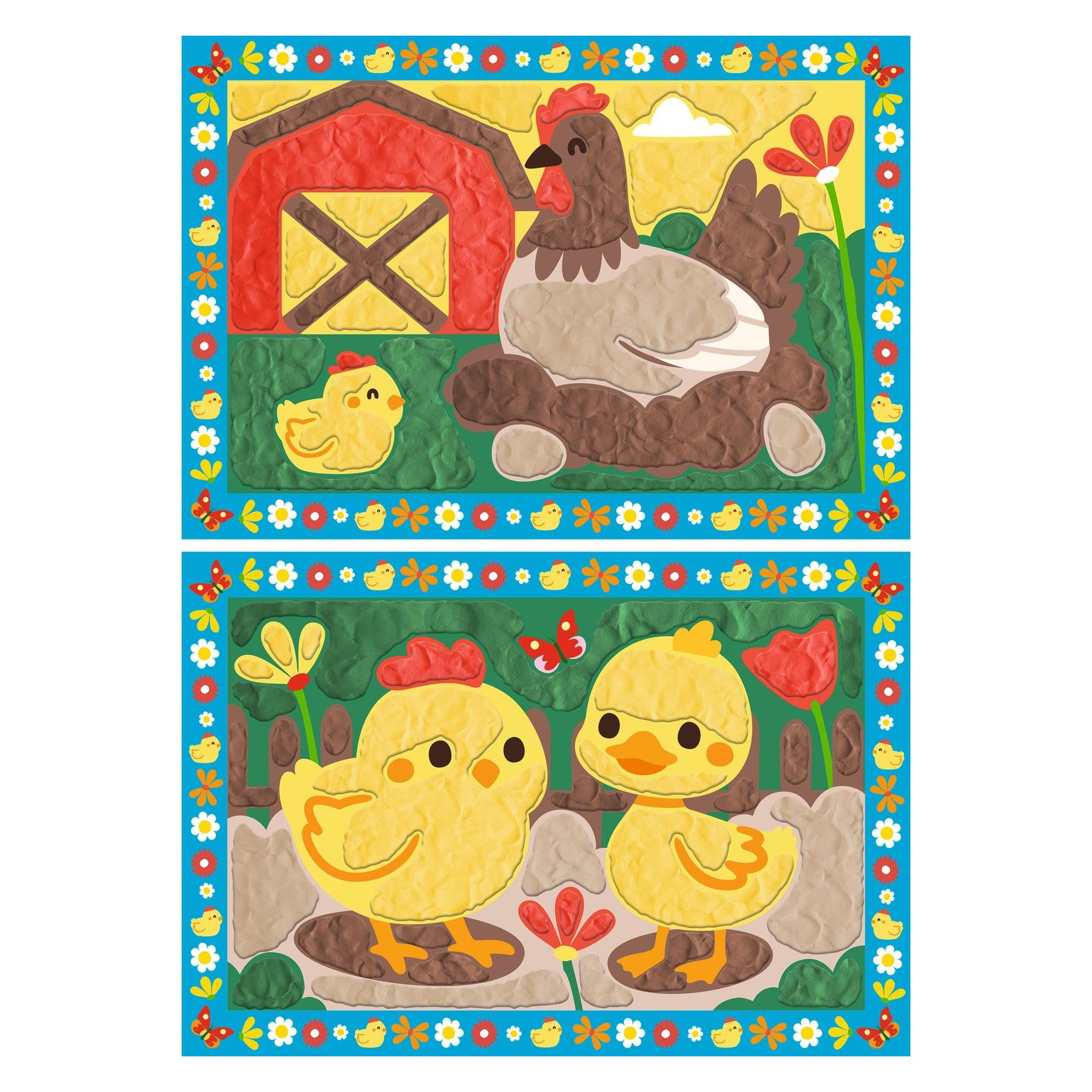 Ravensburger My First CreArt, Kneten nach Zahlen - Glückliche Küken (4005555231646-4005555231646)