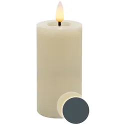 Candela Lights »Slim Winter« LED-Stumpenkerze Echtwachs 5x10 cm / cream smooth