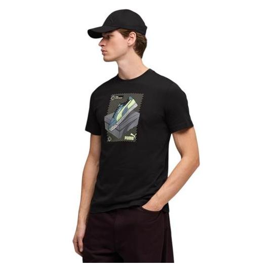 Puma Schwarzes T-Shirt Mit Grafikprint Für Sneaker (XL) (70051748)