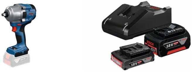 Set Bosch Akku-Drehschlagschrauber GDS 18V-780 in L-BOXX (solo; L) + Starter-Set: 1x GBA 18V 2,0Ah + 1x GBA 18V 4,0Ah + GAL 18V-40