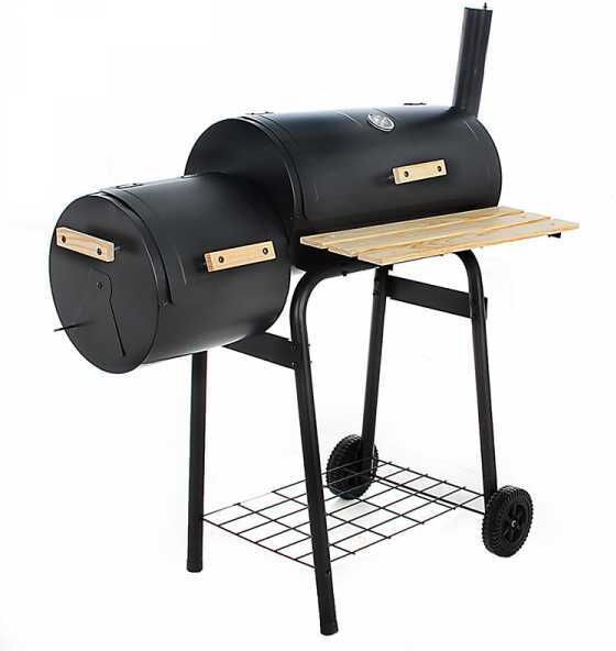 Royal Food CB 400-2 - Kohlegrill mit Grillrost aus Edelstahl - Räucherofen - Kochfläche 54x30 cm