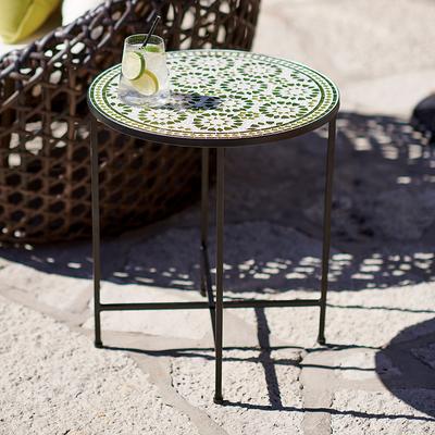 Abba Outdoor Outdoor Side Table - Green - Grandin Road