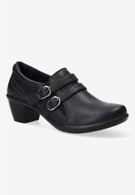Extra Wide Width Women's Stroll Booties by Easy Street in Navy (Size 7 WW)
