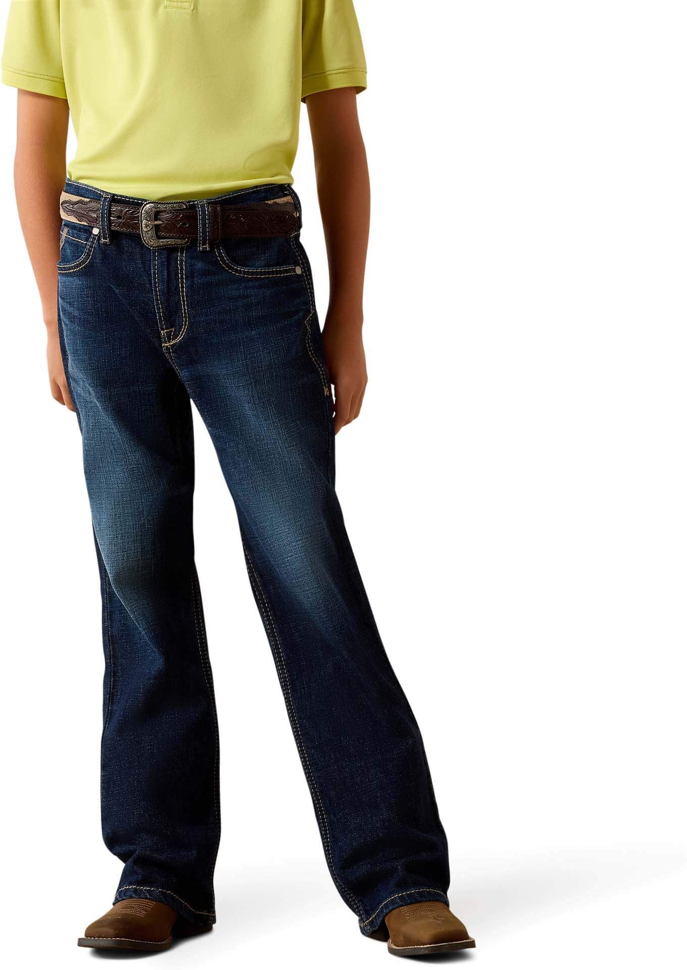Kid's B4 Relaxed Oliver Boot Cut Jeans in Pima, Size: 16 Regular by Ariat