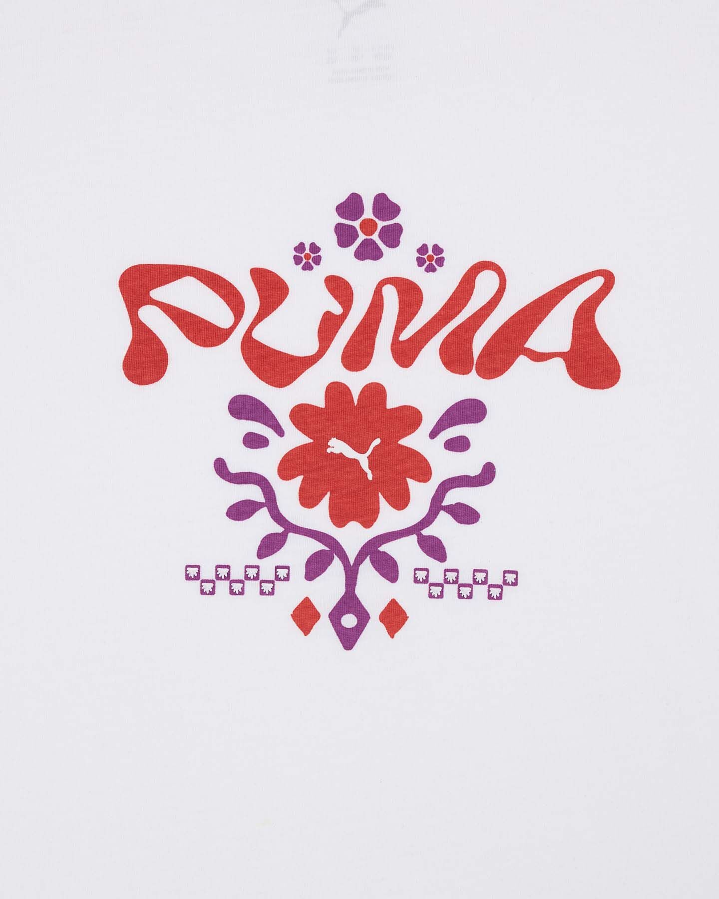 Puma Print Back Jr - T-shirt - Bianco 128CM
