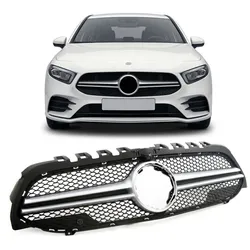 Sportgrill Silber A-Type Camera passend für Mercedes-Benz A-Klasse W177 V177 2018