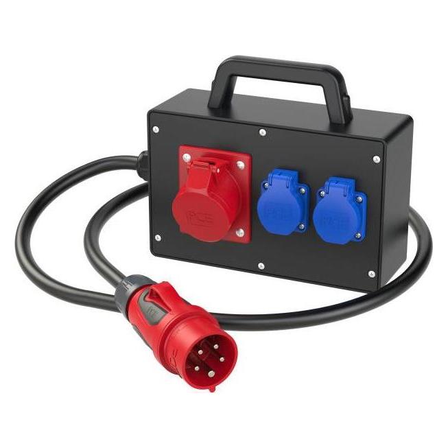 PCE 9216051 Mobilverteiler Vollgummi Traunsee MV 16/5 2xSSD 1.5m5G2.5St16 H07 (3x, CEE 16/5) (9216051-PCE-)