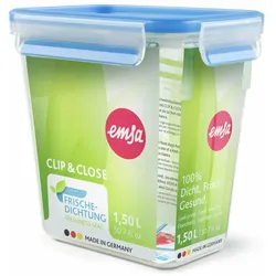 Emsa Dose CLIP & CLOSE 1,5 Liter - L/B/H ca. 16.50x11.50x16.30