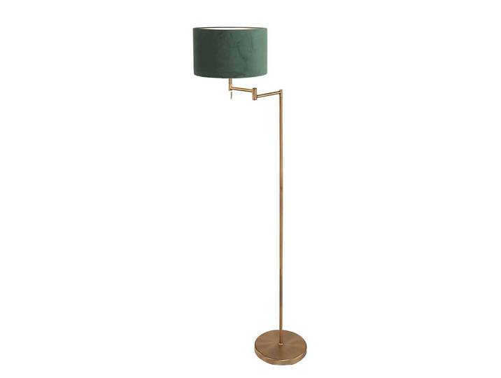 Lampadaire Bella herbe végétale 152cm Vert/Cuivre/Cuivre/Vert Velours E27