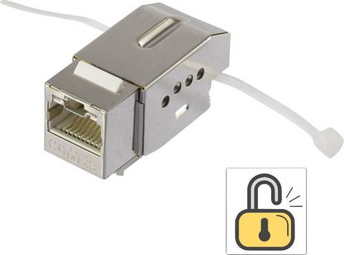 Renkforce RJ45-Einbaumodul mit Verriegelungsfunktion Keystone CAT 6 KSV10