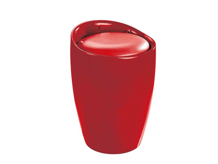 Sitzhocker mit Stauraum, Rot