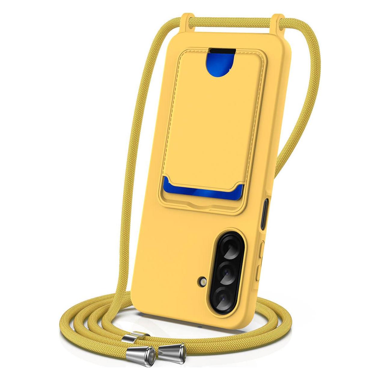 Cover-Discount Galaxy A57 - Silikon Hülle mit Kartenhalter & Umhängeband (Samsung Galaxy A57) (71259071)