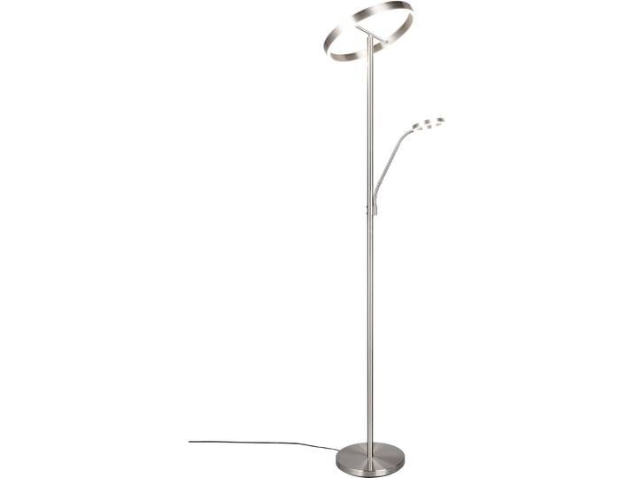Stehlampe Darius Nickel matt Metall 3520 lm Dimmbar H 180 cm - LED - Lichtfarbe: Extra warmweiss - Helles Neutralweiss - LED Energiesparlampen