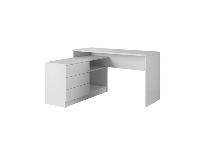 SCHREIBTISCH AURELIO 138,2x50,4x76 cm Bürotisch Computertisch, Weiß