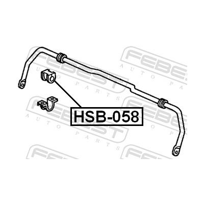 FEBEST Lagerung, Stabilisator HSB-058 Hinterachse für HONDA