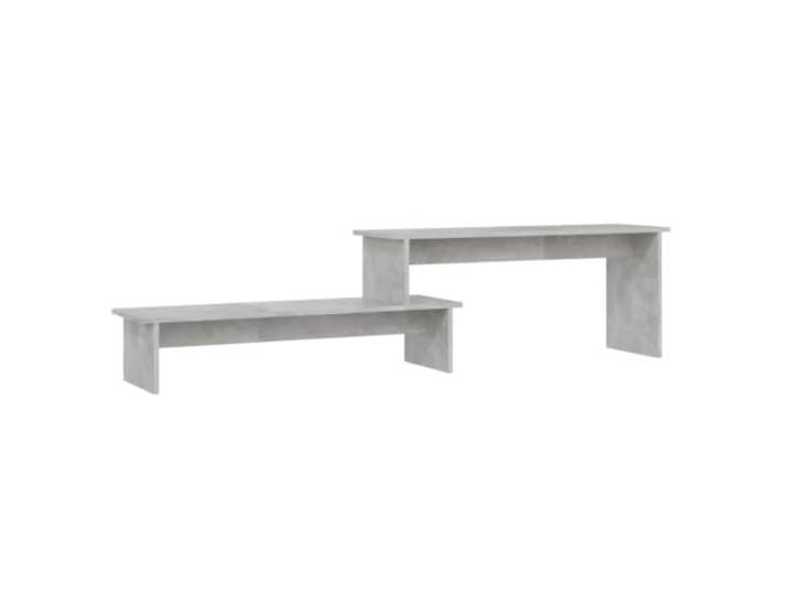 Helloshop26 TV-Möbel Industrial Praktisch mit modularen Einlegeböden 180 x 30 x 43 cm aus Holzwerkstoff, Betongrau 02_0047868