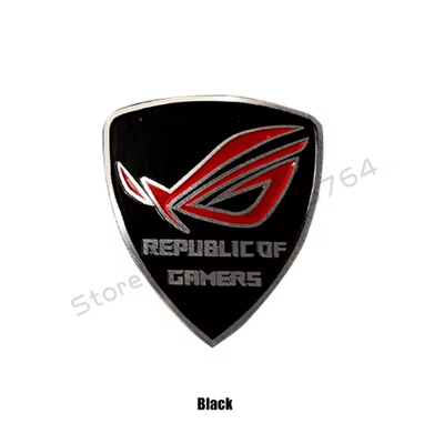 ROG Belief Aluminum PC Case Sticker Gamer Logo Label For Custom Modding black