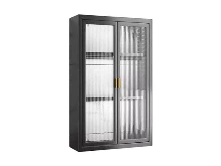 WGBING Wandschrank mit Türen aus Kohlenstoffstahl for Küche, Speisekammer und Badezimmer(A,E)