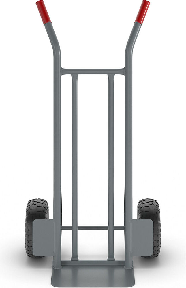 Stahl-Sackkarre, mit 2 senkechten Streben, Tragfähigkeit 150 kg, pannensichere Bereifung eurokraft basic