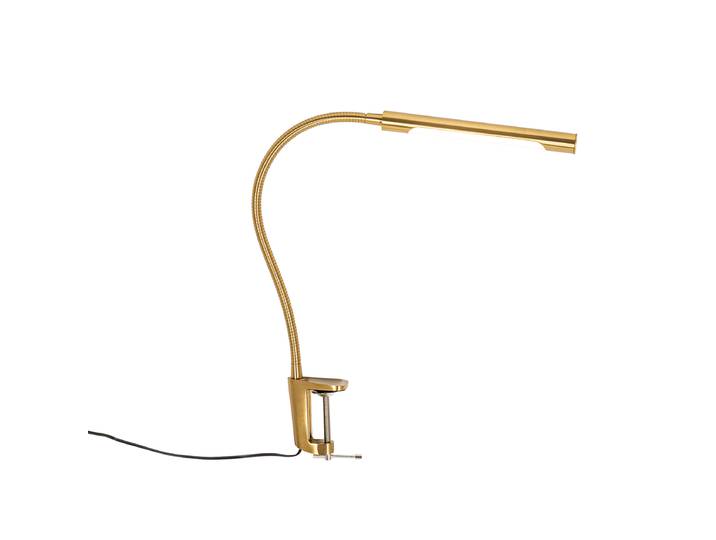 Lampe de bureau à pince en laiton avec LED et variateur tactile -