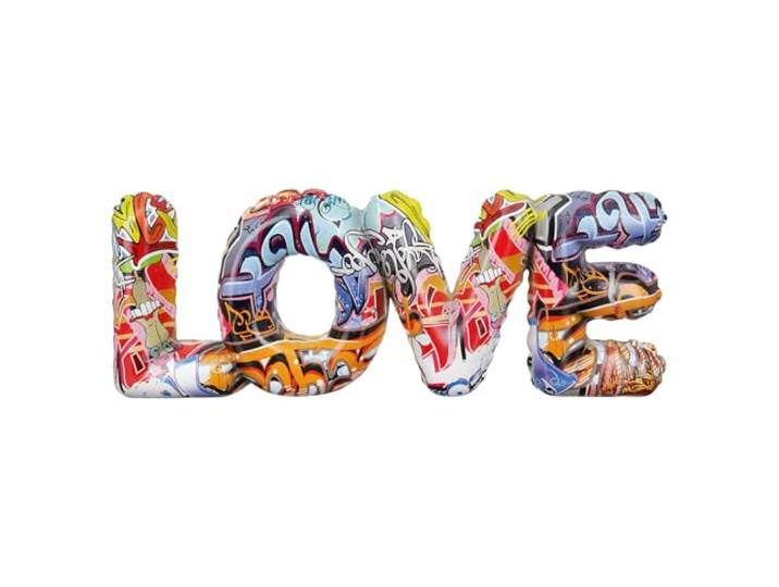 Gilde Inscription Street Art Poly Graffiti - Multicolore - Hauteur 15 cm x Largeur 39 cm - Style Graffiti