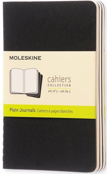 Moleskine Cahier Notesbog   Pkt.   Blan.   Sort
