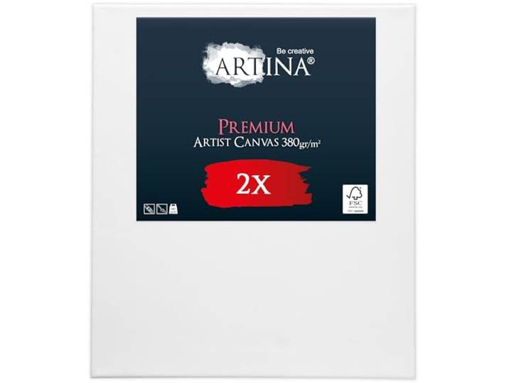 Artina FSC® Canvas Schildersdoek 2 Stuks Drievoudig Geprimerd Katoen
