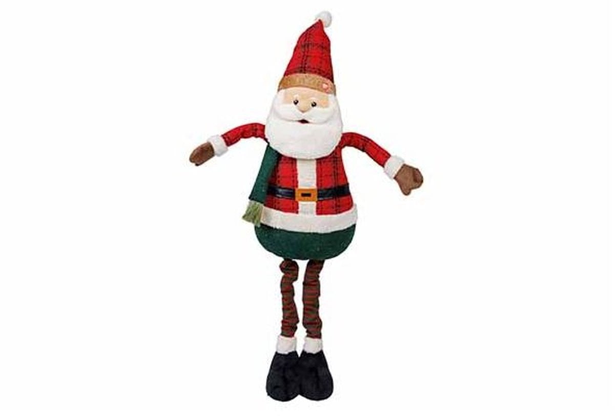 Cosy @ Home Kerstman met zingende en bewegende snor, Groen, B: 30 cm, D: 20 cm, H: 90 cm