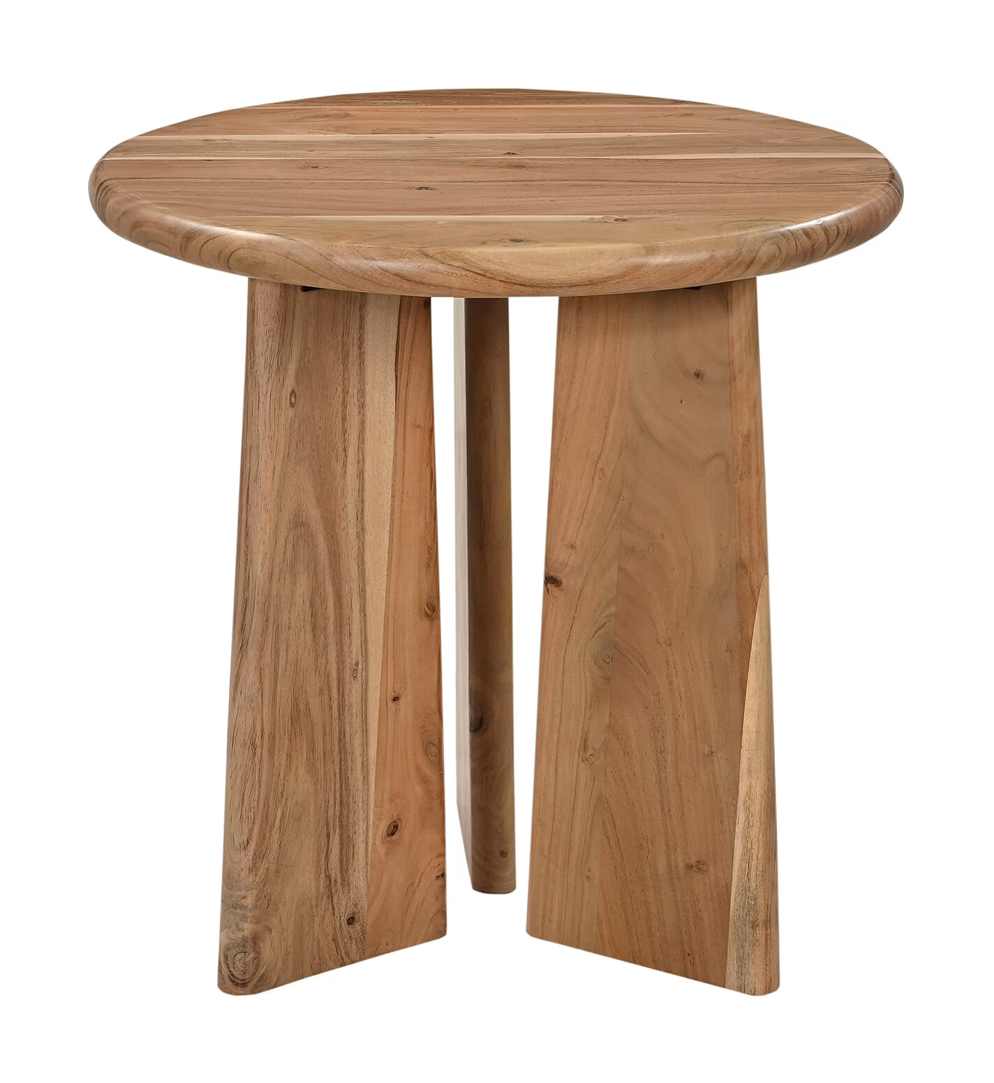 Artistiq Living Sequia Ronde Bijzettafel van Acaciahout, Bruin, Diameter: 60 cm