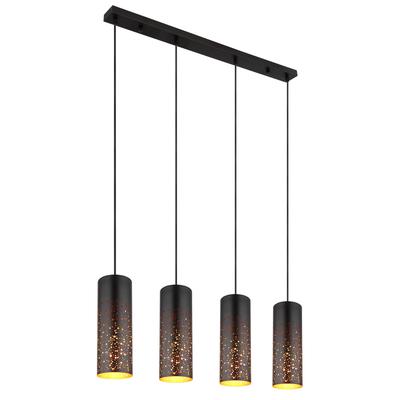 GLOBO LIGHTING Hängeleuchte "CROCKY", schwarz, 1 Stk., Leuchten, Hängelampe/Pendelleuchte/Esszimmer/Wohnzimmer/Esstisch, Hängeleuchte
