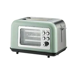 KHG Toaster  TO-8000GG , grün , Kunststoff,Glas,Metall lackiert , Maße (cm): B: 28,3 H: 18 T: 18.7