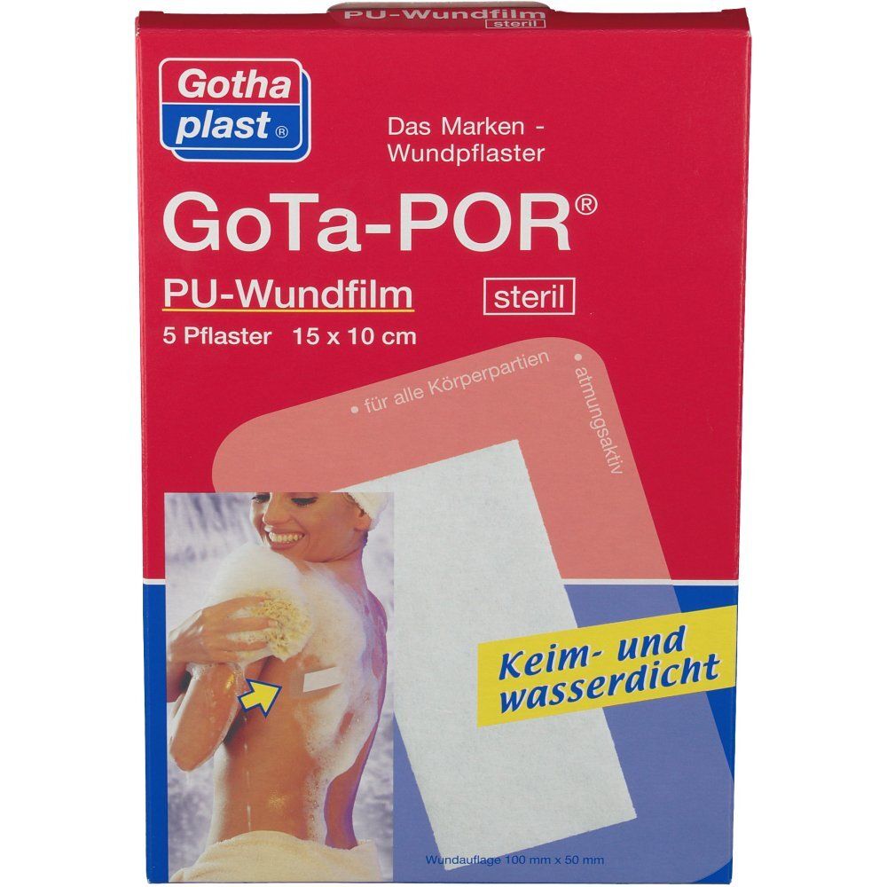 Gota-Por PU Wundfilm 15x10 cm steril Pflaster 5 St