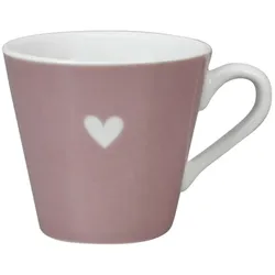 Krasilnikoff Espresso Cup Colourful Heart, dusty rose