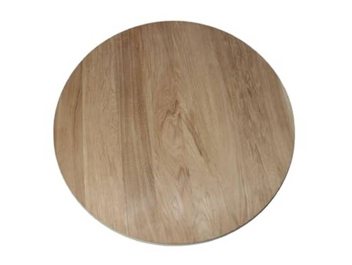 Tischplatte rund in Eiche massiv, 4cm stark, runde Holzplatte, Eiche Tischplatte (Durchmesser 80cm)