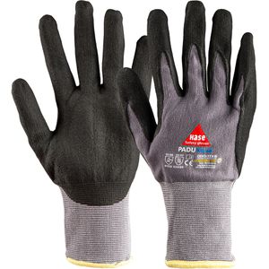 Hase Arbeitshandschuhe PaduAqua, 508160, Nitril-Beschichtung, grau, Größe 10 / XL, 10 Paar