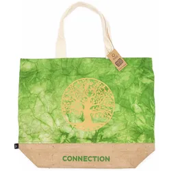 All Natural Bag - Green Stonewash - Tree of Life - Connection
