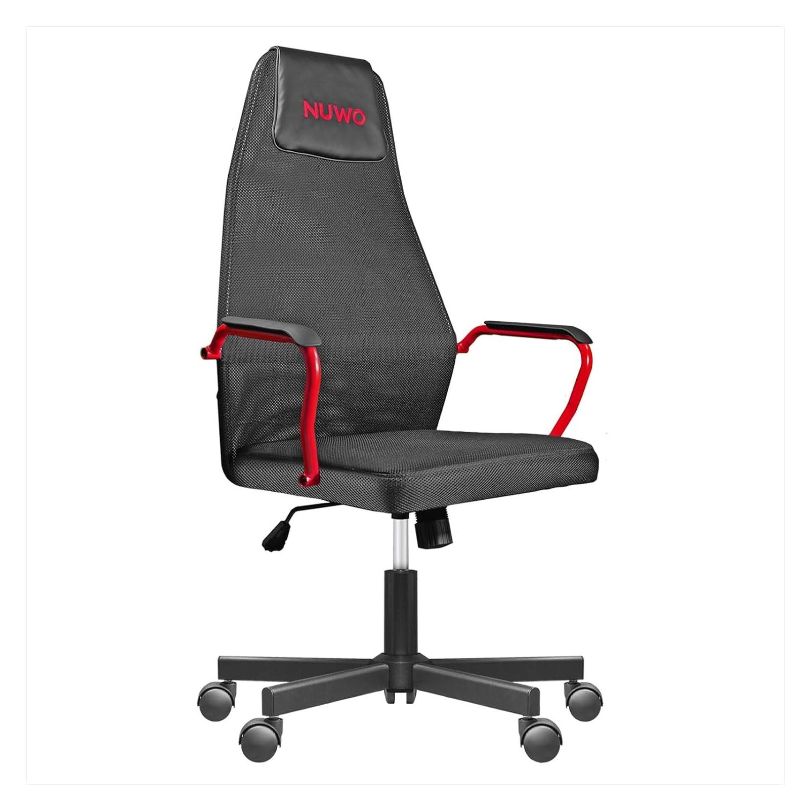 Noua Drehbarer, höhenverstellbarer Gaming- und Bürostuhl mit atmungsaktiver Netzbespannung (GC24HF.GRR.001)