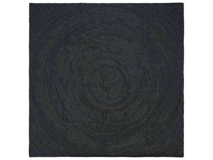 Tapis en jute moderne - - Gris foncé - 200x200 cm - Rectangulaire - Lavable en machine - Élégance fait main