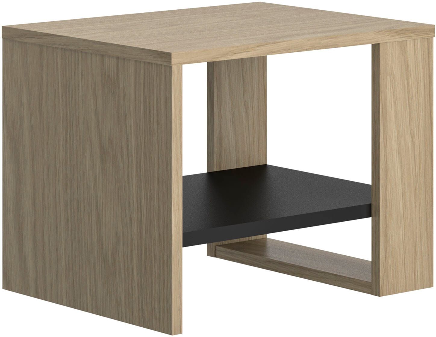 Nachttisch GAMI, braun (rookwood eiche nachbildung, rookwood eiche nachbildung, rookwood eiche nachbildung), B:44cm H:35cm T:36cm, Tische, Nachttisch, Nachttisch rookwood eiche nachbildung, rookwood eiche nachbildung, rookwood eiche nachbildung B/H/T: 44c