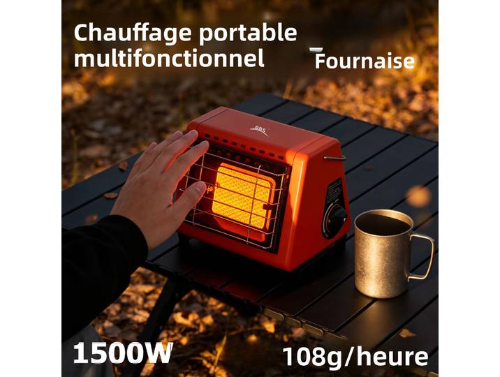 Chauffage de tente BRS-H23 pour la maison, chauffage au gaz Portable extérieur, poêle de chauffage de Camping à économie d'énergie, équipement de pêche au chauffage des gaz