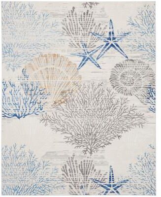 Nourison Pompeii Coastal Beach Shells and Coral Area Rug