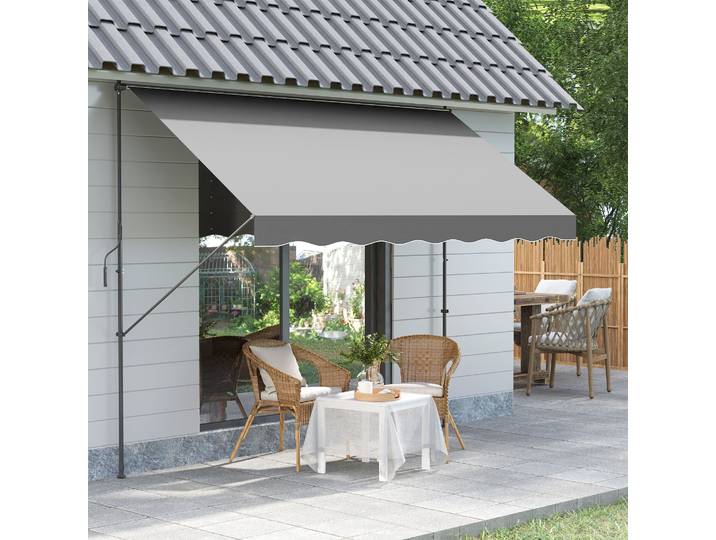 Outsunny Pergola Rétractable 300x175cm Gris UV40+ Terrasse